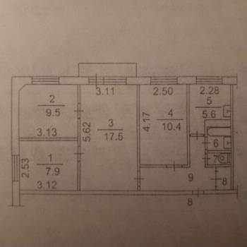 Продается Многокомнатная квартира, 61,3 м²