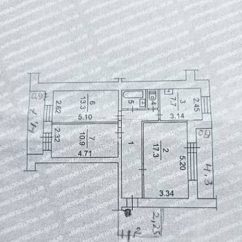 Продается 3-х комнатная квартира, 75,2 м²
