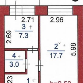 Продается 1-комнатная квартира, 38 м²