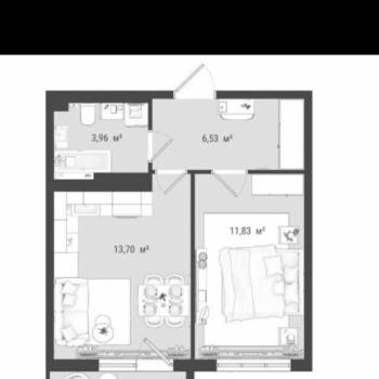 Продается 2-х комнатная квартира, 39 м²