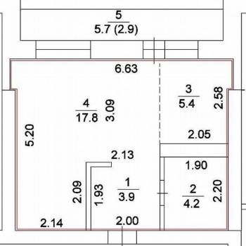 Продается 1-комнатная квартира, 31,3 м²
