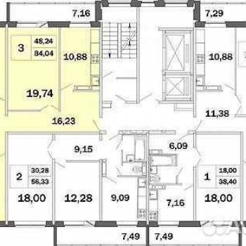 Продается 3-х комнатная квартира, 84 м²