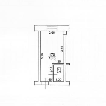 Продается 1-комнатная квартира, 16 м²