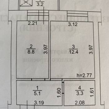 Продается 1-комнатная квартира, 29 м²