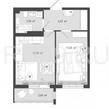 Продается 2-х комнатная квартира, 38 м²