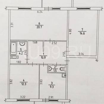 Продается 3-х комнатная квартира, 74 м²
