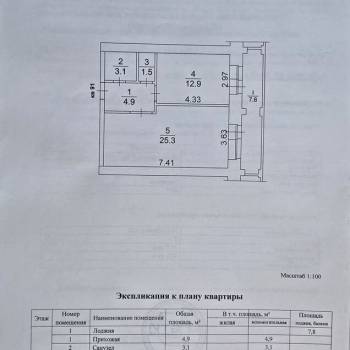 Продается 1-комнатная квартира, 47,7 м²