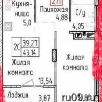 Продается 2-х комнатная квартира, 43 м²