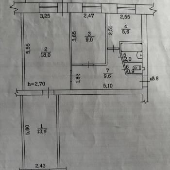 Продается 3-х комнатная квартира, 60 м²
