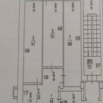Продается 2-х комнатная квартира, 59,3 м²