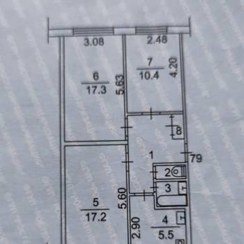 Продается 3-х комнатная квартира, 61,9 м²