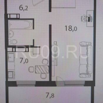 Продается 1-комнатная квартира, 34 м²