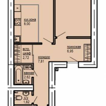 Продается 3-х комнатная квартира, 79,94 м²