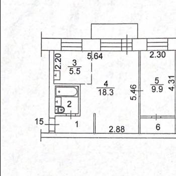 Сдается 2-х комнатная квартира, 42 м²