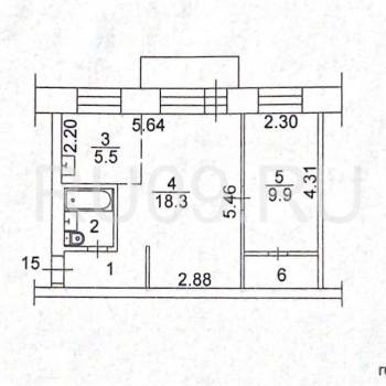 Сдается 2-х комнатная квартира, 42 м²