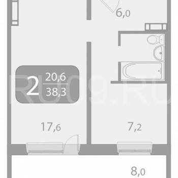Сдается 2-х комнатная квартира, 38 м²