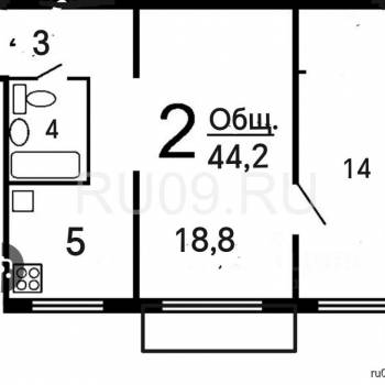 Сдается 2-х комнатная квартира, 44 м²