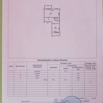 Продается 1-комнатная квартира, 45 м²