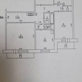 Продается Многокомнатная квартира, 75,3 м²