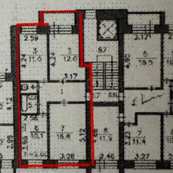 Продается 3-х комнатная квартира, 62 м²