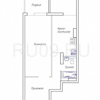 Продается 1-комнатная квартира, 47 м²