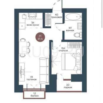 Сдается 2-х комнатная квартира, 41 м²