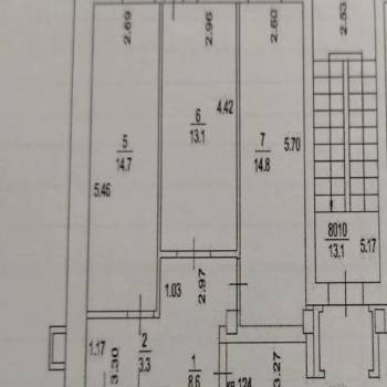 Продается 2-х комнатная квартира, 59,3 м²