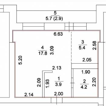 Продается 1-комнатная квартира, 31,3 м²