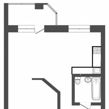 Продается 1-комнатная квартира, 54 м²
