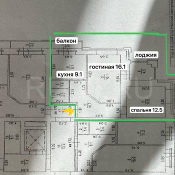 Продается 2-х комнатная квартира, 52 м²