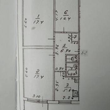 Продается 3-х комнатная квартира, 65 м²