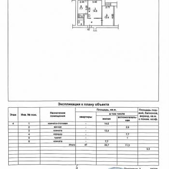 Продается 2-х комнатная квартира, 53 м²