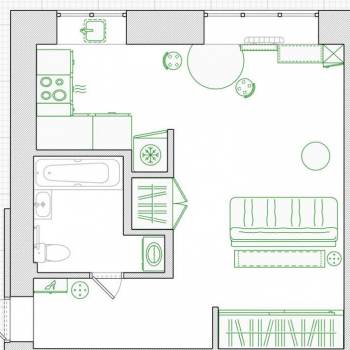 Сдается 1-комнатная квартира, 31 м²