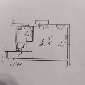 Сдается 2-х комнатная квартира, 47,1 м²