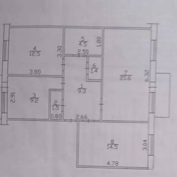 Продается 1-комнатная квартира, 760 м²