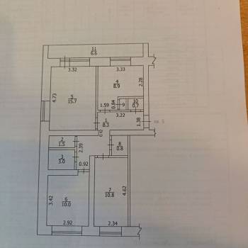 Продается 3-х комнатная квартира, 60,2 м²