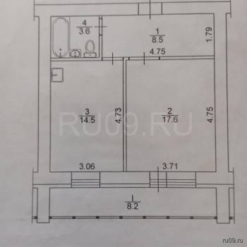 Сдается 1-комнатная квартира, 44 м²