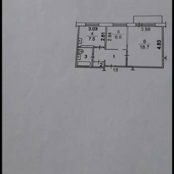 Продается 2-х комнатная квартира, 43,6 м²