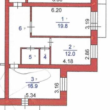 Продается 2-х комнатная квартира, 66,2 м²