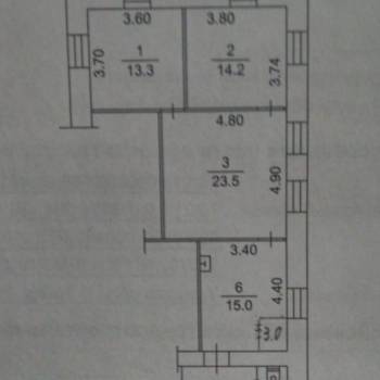 Продается 3-х комнатная квартира, 75,4 м²