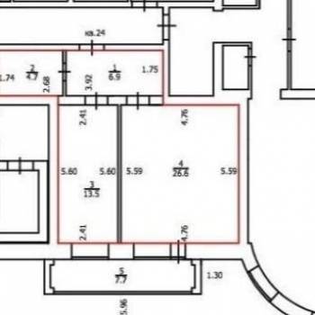 Продается 1-комнатная квартира, 51,7 м²