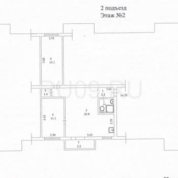Продается 3-х комнатная квартира, 59 м²