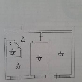 Продается 2-х комнатная квартира, 41,4 м²