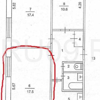 Продается 1-комнатная квартира, 17 м²