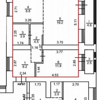 Продается 2-х комнатная квартира, 54 м²