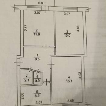 Продается 3-х комнатная квартира, 59,7 м²