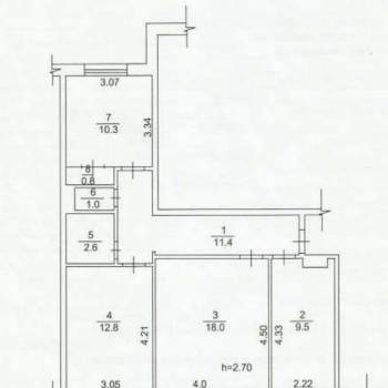 Продается 3-х комнатная квартира, 66,4 м²
