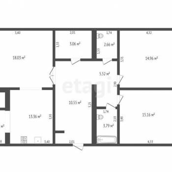 Продается 3-х комнатная квартира, 96,5 м²