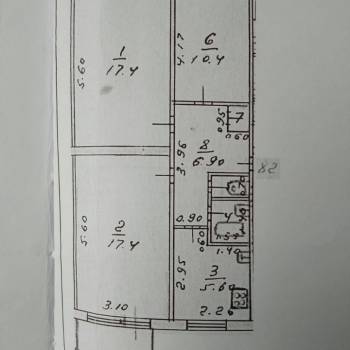 Продается 3-х комнатная квартира, 65 м²