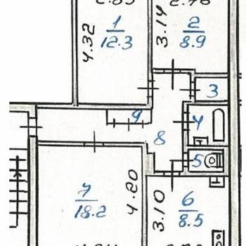 Продается 3-х комнатная квартира, 64,1 м²